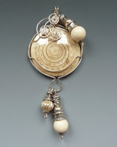 Sacred Spiral wire necklace by Melanie Schow