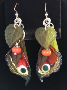 Statement earrings monarch butterfly wings (c) 2017 Melanie Schow