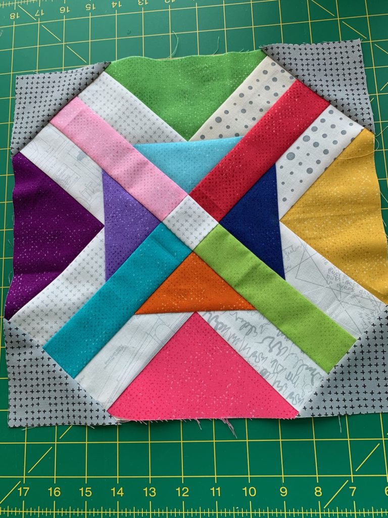 Colorful complicated quilt block