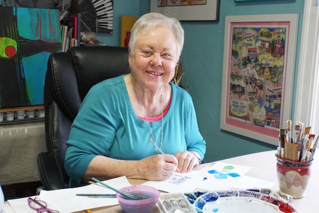 Kathleen Mattox in her studio